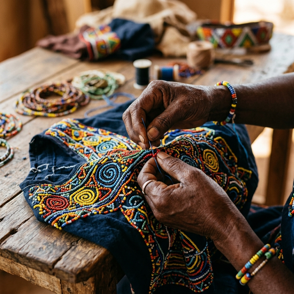 Intricate Beadwork Detail