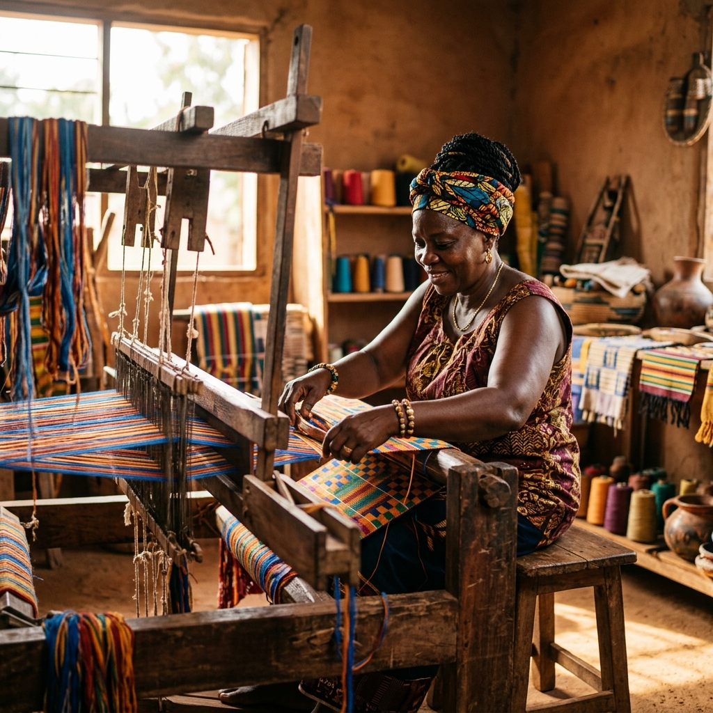 Master Weaver at Work